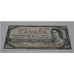 1954 CANADA 100 DOLLAR BILL