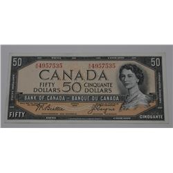 1954 CANADA  $50 DOLLAR BILL- NEAR MINT CONDITION