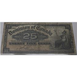 1900 CANADA 25 CENT SHINPLASTER