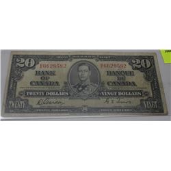 1937 CANADA $20 DOLLAR BILL