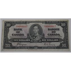 1937 CANADA $10 DOLLAR BILL