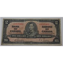 1937 CANADA $2 DOLLAR BILL