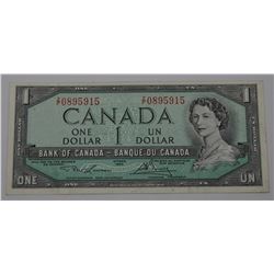 1954 CANADA $1 DOLLAR BILL