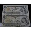 Image 1 : 1973 CANADA $1 DOLLAR BILL X 2