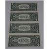 Image 2 : UNC. US 2009 $1DOLLAR BILLS IN SEQUENTIAL ORDER X4