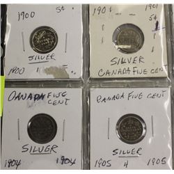 COLLECTION OF CANADA NICKELS SMALL & LARGE FROM