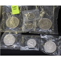 CANADA-2 1968 DOLLAR COINS,1990 &1993 HALF DOLLARS