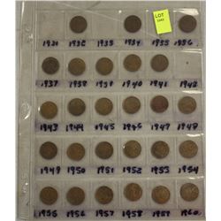26 CANADA PENNIES VARIOUS YEARS