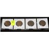 Image 1 : CANADA SET OF 4 LARGE PENNIES-1916,17,18,19