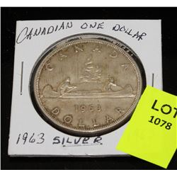 CANADA 1963 SILVER DOLLAR