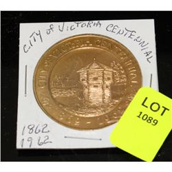 CITY OF VICTORIA CENTENNIAL1862-1962 1 DOLLAR IN