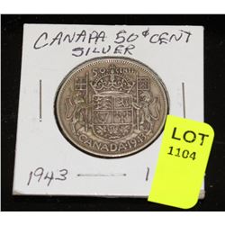 CANADA SILVER HALF DOLLAR-1943