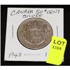 Image 1 : CANADA SILVER HALF DOLLAR-1943