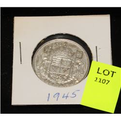 CANADA SILVER HALF DOLLAR-1945