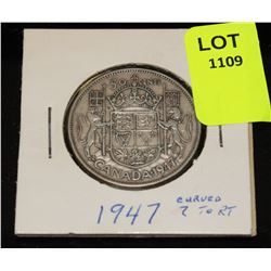 CANADA SILVER HALF DOLLAR-1947