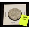 Image 1 : CANADA SILVER HALF DOLLAR-1957