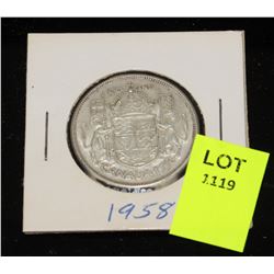 CANADA SILVER HALF DOLLAR-1958