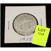 Image 1 : CANADA SILVER HALF DOLLAR-1958