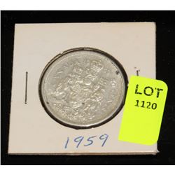 CANADA SILVER HALF DOLLAR-1959