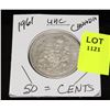 Image 1 : CANADA SILVER HALF DOLLAR-1961 UNCIRCULATED