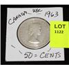 Image 1 : CANADA SILVER HALF DOLLAR-1963 UNCIRCULATED