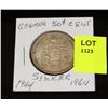 Image 1 : CANADA SILVER HALF DOLLAR-1964