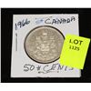 Image 1 : CANADA SILVER HALF DOLLAR-1966