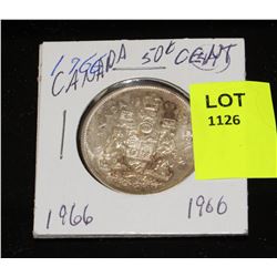 CANADA SILVER HALF DOLLAR-1966