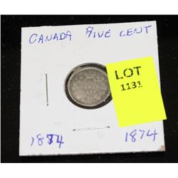 CANADA SILVER SMALL NICKEL-1874