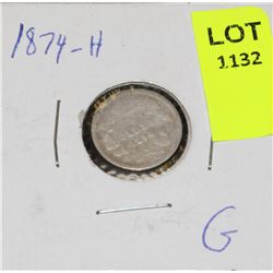 CANADA SILVER SMALL NICKEL-1874H