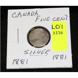 CANADA SILVER SMALL NICKEL-1881