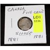 Image 1 : CANADA SILVER SMALL NICKEL-1881
