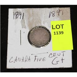 CANADA SILVER SMALL NICKEL-1891