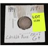 Image 1 : CANADA SILVER SMALL NICKEL-1891