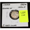 Image 1 : CANADA SILVER SMALL NICKEL-1903H