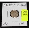 Image 1 : CANADA SILVER SMALL NICKEL-1912