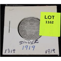 CANADA SILVER QUARTER-1919