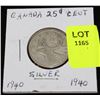 Image 1 : CANADA SILVER QUARTER-1940