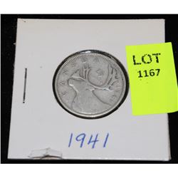 CANADA SILVER QUARTER-1941