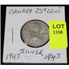 Image 1 : CANADA SILVER QUARTER-1943