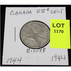 CANADA SILVER QUARTER-1944