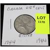 Image 1 : CANADA SILVER QUARTER-1944