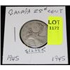 Image 1 : CANADA SILVER QUARTER-1945