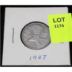 CANADA SILVER QUARTER-1947