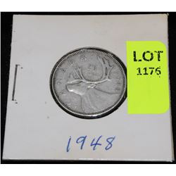 CANADA SILVER QUARTER-1948
