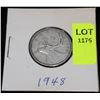 Image 1 : CANADA SILVER QUARTER-1948