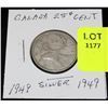 Image 1 : CANADA SILVER QUARTER-1949