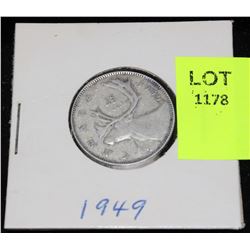 CANADA SILVER QUARTER-1949