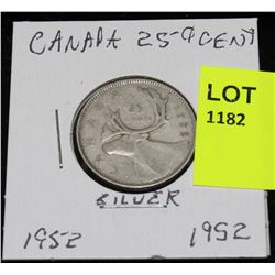 CANADA SILVER QUARTER-1952