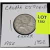 Image 1 : CANADA SILVER QUARTER-1952